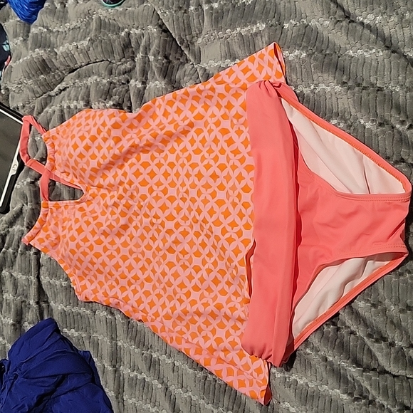 NWOT Dearlove Tummy Control Swimsuits High Neck Tankini Top Halter - Picture 8 of 16